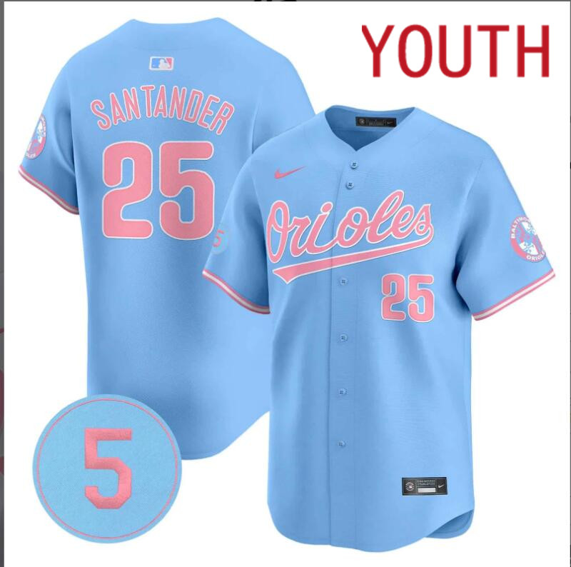 Youth Baltimore Orioles #25 Santander blue 2024 Nike MLB jersey->youth nfl jersey->Youth Jersey